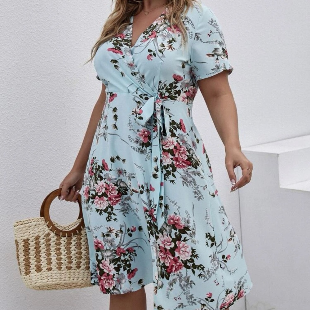 Floral wrap dress